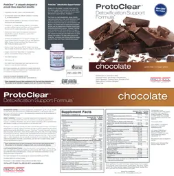 Label for ProtoClear Chocolate
