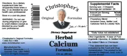 Label for Herbal Calcium Formula