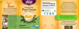 Label for Green Tea Pure Green