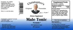 Label for Male Tonic Formula
