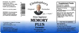 Label for Memory Plus Formula