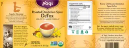 Label for Roasted Dandelion Spice DeTox