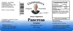 Label for Pancreas Formula