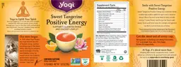Label for Sweet Tangerine Positive Energy