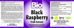 Label for Black Raspberry Fruit Extract