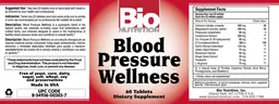 Label for Blood Pressure Wellness