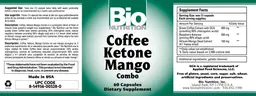 Label for Coffee Ketone Mango Combo