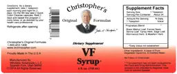Label for VF Syrup
