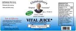 Label for Vital Juice