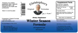 Label for Winter Season Formula