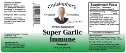 Label for Super Garlic Immune Formula