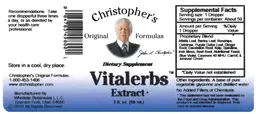 Label for Vitalerbs Extract