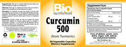 Label for Curcumin 500