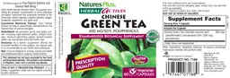 Label for Chinese Green Tea 400 mg