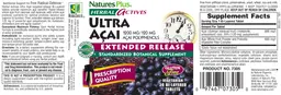 Label for Ultra Acai 1200 mg Extended Release