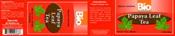 Label for Papaya Leaf Tea