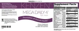 Label for Mega Daily 4 for Men