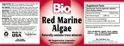 Label for Red Marine Algae