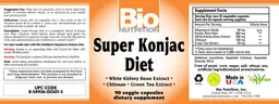 Label for Super Konjac Diet