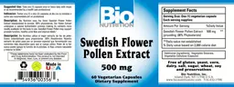 Label for Swedish Flower Pollen Extract 500 mg