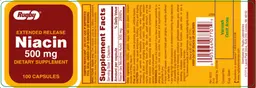Label for Extended Release Niacin 500 mg
