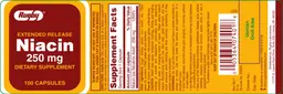 Label for Extended Release Niacin 250 mg