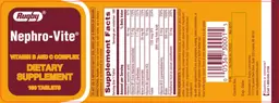 Label for Nephro-Vite Vitamin B and C Complex