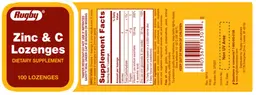 Label for Zinc & C Lozenges