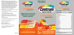 Label for Centrum Silver Chewables Adults 50+ Citrus Berry