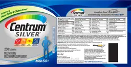 Label for Centrum Silver Men 50+