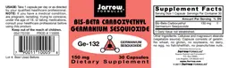Label for Bis-Beta Carboxyethyl Germanium Sesquioxide 150 mg