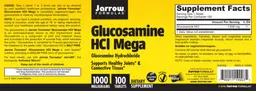 Label for Glucosamine HCl Mega 1000 mg