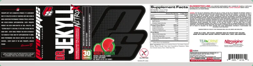 Label for Dr. Jekyll NitroX What-O-Melon