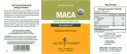 Label for Maca