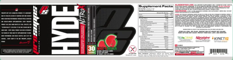 Label for Hyde NitroX What-O-Melon