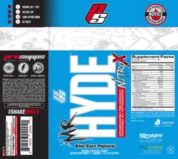 Label for Mr Hyde NitroX Blue Razz Popsicle