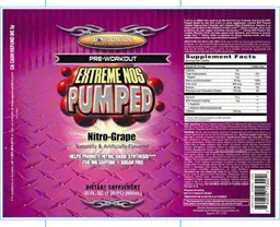 Label for Extreme NOS Pumped Nitro-Grape
