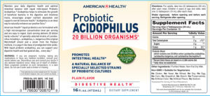 Probiotic Acidophilus Plain Flavor