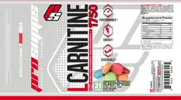 Label for L-Carnitine 1750 Sweet-N-Tart