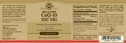 Label for Megasorb CoQ-10 100 mg