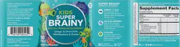 Label for Kids Super Brainy Blue Raspberry