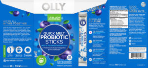 Quick Melt Probiotic Sticks Juicy Bluebe