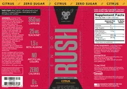Label for Endo Rush Citrus