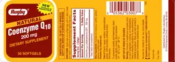 Label for Natural Coenzyme Q10 200 mg