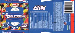 Label for Meltdown Fat Assault Exotic Fruit