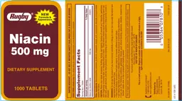 Label for Niacin 500 mg