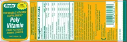 Label for Poly Vitamin Fruit Flavored