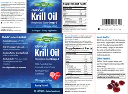 Label for EfaGold Krill Oil 500 mg