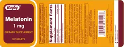 Label for Melatonin 1 mg