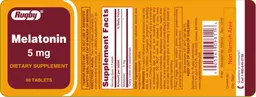 Label for Melatonin 5 mg